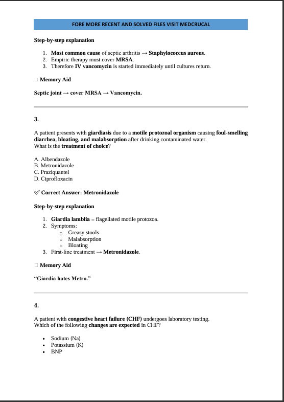 USMLE Step 2 CK Latest Recalls March 2026 – Solved Recall Bundle | USMLE STEP 2 Prep High yield - Image 2