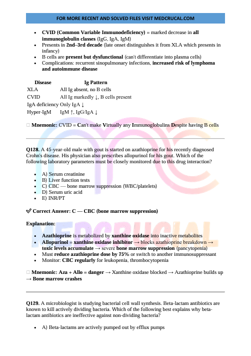 USMLE Step 1 Recalls March-April 2026 | High-Yield Premium Recall File – Updated 2026–2027 - Image 3